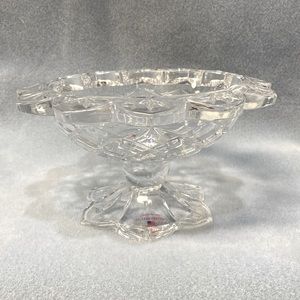 Crystal Teleflora Footed Bowl